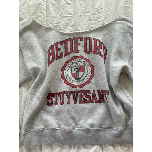 Abercrombie & Fitch Oversized Slouchy Bedford Off the Shoulder Crew Neck Small - Picture 2 of 5